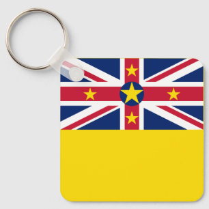 Niue Flag Key Ring