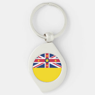 Niue Flag Key Ring
