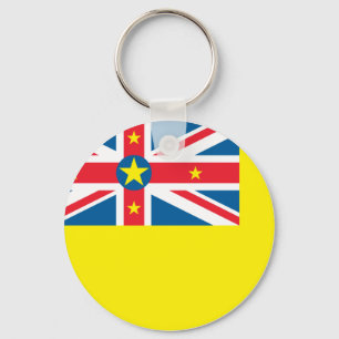 Niue Flag Key Ring