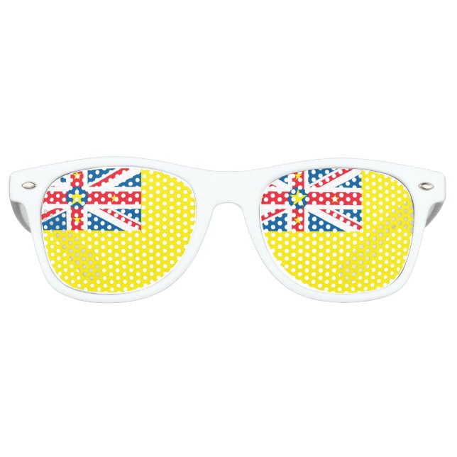 Niue Flag Retro Sunglasses (Front)