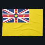 Niue Flag Tea Towel<br><div class="desc">Patriotic flag of Niue.</div>