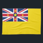 Niue Flag Tea Towel<br><div class="desc">Patriotic flag of Niue.</div>