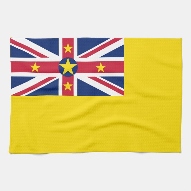 Niue Flag Tea Towel (Horizontal)