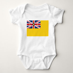 Niue National World Flag Baby Bodysuit