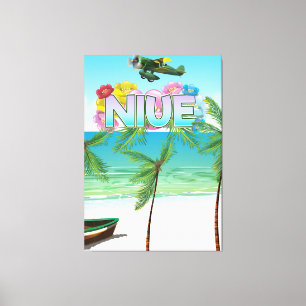 Niue South Pacific travel poster Canvas Print