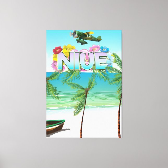 Niue South Pacific travel poster Canvas Print (Front)