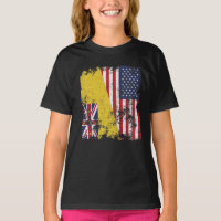 Niue USA Flag - Half American