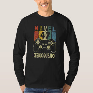 Nivel 47 Desbloqueado Gamer 47 Años Hombre T-Shirt