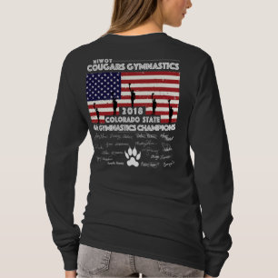 Niwot Gymnastics 2018 State Champs Lady's LS T-Shirt