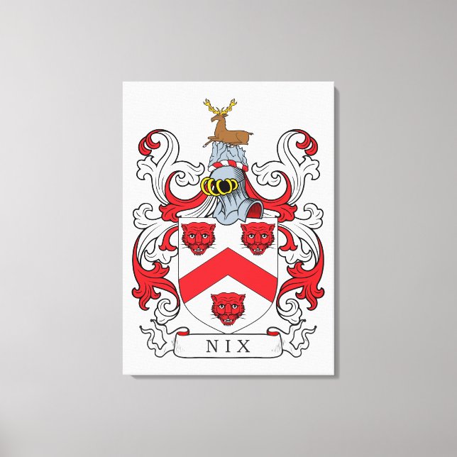 Nix Family Crest Canvas Print (Front)