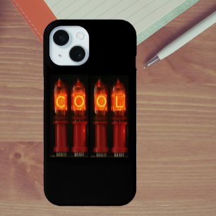 Nixie Tubes with Customisable Text iPhone 15 Case