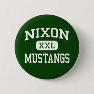 Nixon - Mustangs - High School - Laredo Texas 6 Cm Round Badge