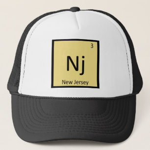 Nj - New Jersey State Chemistry Periodic Table Trucker Hat