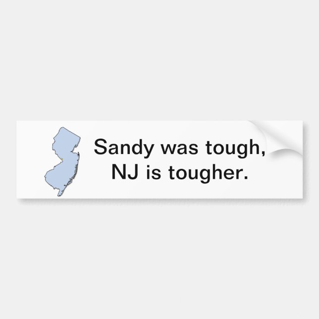 NJ Tough Bumper Sticker (Front)