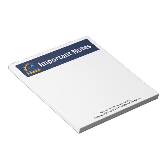 NJDCF "Important Notes" Pad (Angled)