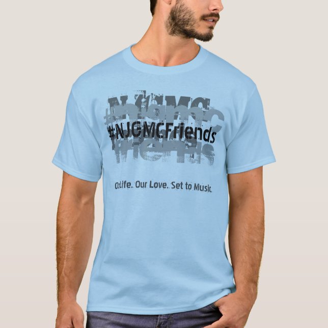 NJGMC Friends Text Graphic Men’s Custom Colour Tee (Front)