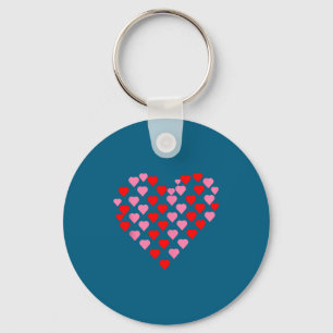 Nk And Red Hearts Lovers Funny Valentine’s Day Hum Key Ring