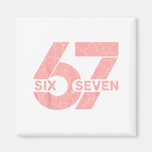 Nk And White Number 67 Jersey Player Uniform #67 F Magnet