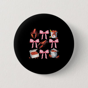 Nk Bow Cute Coquette Crawfish Boil Y2k Girl Aesthe 6 Cm Round Badge