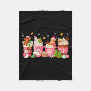 Nk Christmas Coffee Xmas Gingerbread Man Cookie Co Fleece Blanket