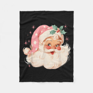 Nk Christmas Santa Claus Face Xmas Vintage Nk Sant Fleece Blanket