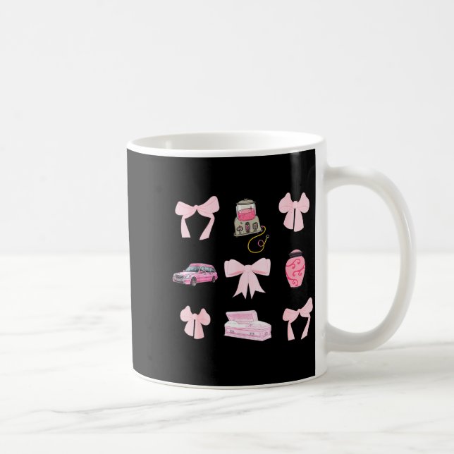 Nk Coquette Bow Funeral Director Mortician Mortuar Coffee Mug (Right)