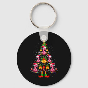 Nk Flamingo Christmas Tree Santa Hat Xmas  Key Ring