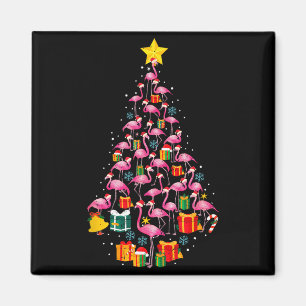 Nk Flamingo Santa Merry Christmas Tree Lights Wome Magnet