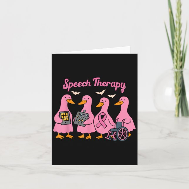 Nk Goose Ribbon Speech Language Pathologist Therap Card (Front)