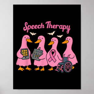 Nk Goose Ribbon Speech Language Pathologist Therap Poster