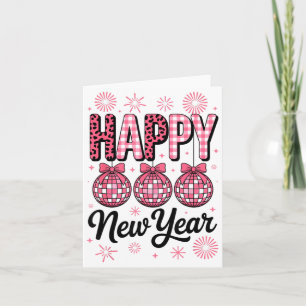 Nk Happy New Year Disco Ball Leopard For Women Gir Card