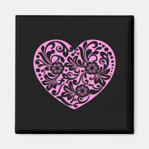 Nk Heart With Flowers Cut Out Cute Valentine Fav  Magnet