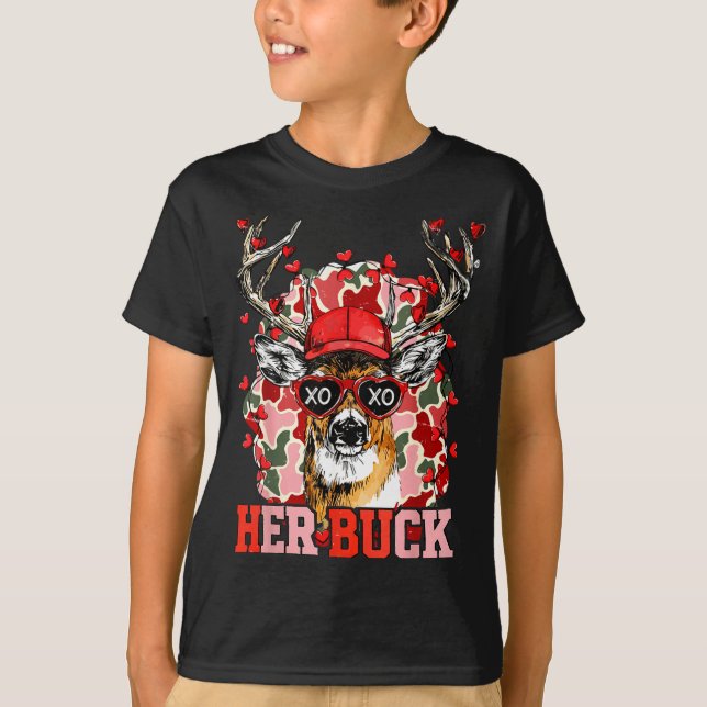Nk Her Buck Camo Deer Hunting Camouflage Matching  T-Shirt (Front)