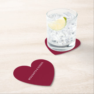 NK Logo on Heart Shaped Paper Coaster