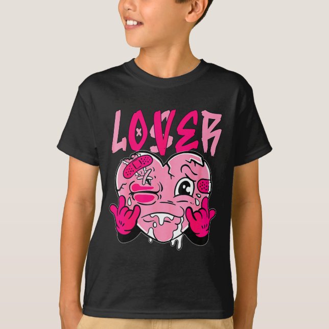 Nk Loser Lover Nk Drip Heart Matching Tee For Men  (Front)