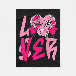 Nk Loser Lover Nk Drip Heart Matching Tee For Men Fleece Blanket