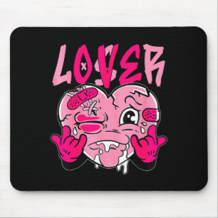 Nk Loser Lover Nk Drip Heart Matching Tee For Men  Mouse Pad