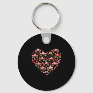 Nk Monster Truck Heart Xoxo Boys Girls Kids Valent Key Ring