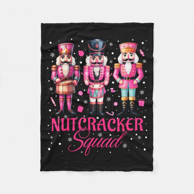 Nk Nutcracker Squad Nk Christmas Ballet Xmas Women Fleece Blanket (Front)
