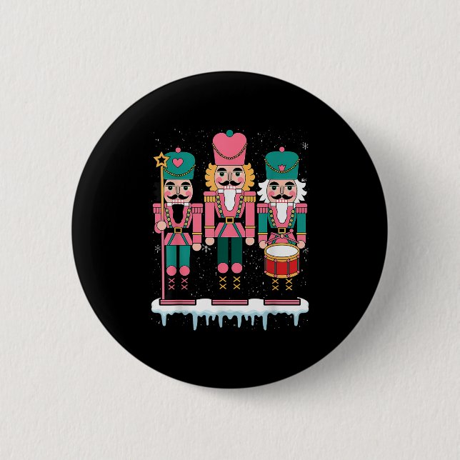 Nk Nutcracker Squad Xmas Nk Christmas Pyjamas Wome 6 Cm Round Badge (Front)