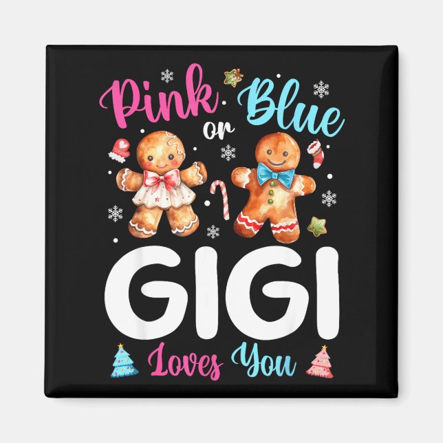Nk Or Blue Gigi Loves You Gender Reveal Christmas  Magnet (Front)