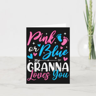 Nk Or Blue Gr Loves You Gender Reveal Baby  Card