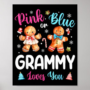 Nk Or Blue Grammy Loves You Gender Reveal Christma Poster