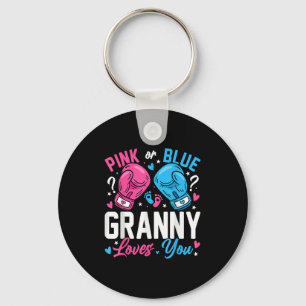 Nk Or Blue Granny Loves You Boxing Gender Reveal  Key Ring