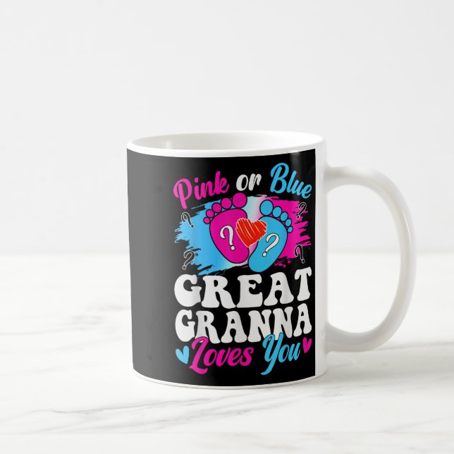 Nk Or Blue Great Gr Love You Baby Gender Reveal  Coffee Mug (Right)