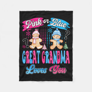 Nk Or Blue Great Grandma Loves You Gingerbread Chr Fleece Blanket
