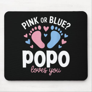 nk Or Blue Loves You Gender Reveal Party Mouse Pad