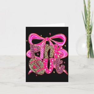 Nk Out Breast Cancer Football Coquette Bow Mom Gir Card