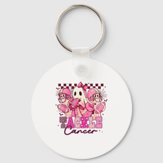Nk Out Tackle Breast Cancer Awareness Football Gho Key Ring (Front)