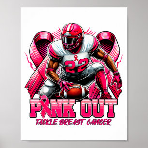 Nk Out Tackle Breast Cancer Awareness Football Men Poster